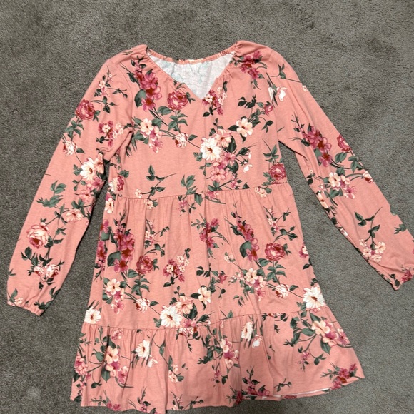 Girls Pink Floral Casual Dresses Bundle - Picture 2 of 11